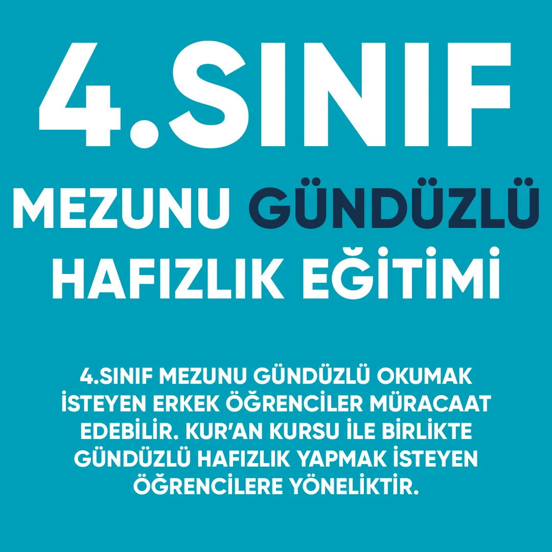 4. Sınıf Gündüzlü Hafızlık