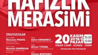 Kestanepazarı Hafızlık Merasimi - 20 Kasım 2016 Pazar
